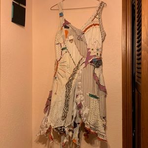 French bohemian patchwork dress